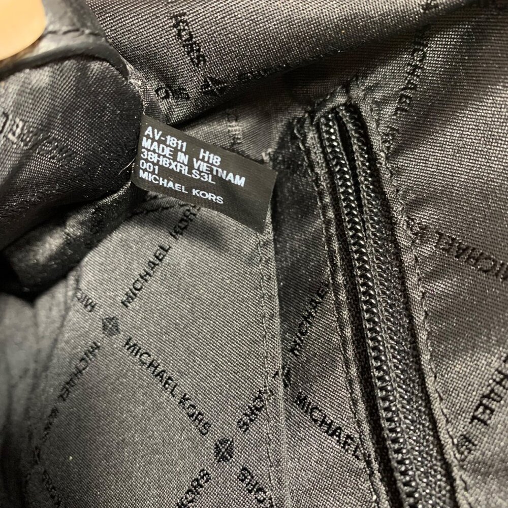 MICHAEL KORS Riley Studded Black Pebble Leather Large Satchel /Shoulder Bag - Picture 11 of 11